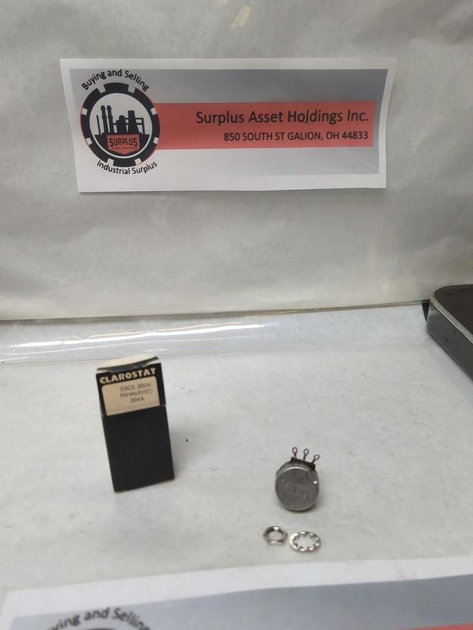 CLAROSTAT,RV4NAYSD204A,POTENTIOMETER 200KΩ NOS