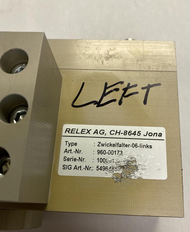 RELEX AG,54964859,LEFT ANGULAR GEAR REDUCER NOS