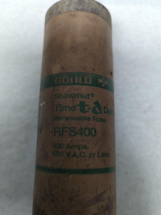 Used GOULD SHAWMUT,RFS400,RENEWABLE FUSE 400 AMP PRE-OWNED