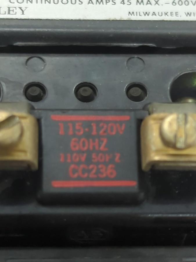 Used ALLEN BRADLEY,500F-C0D930,SIZE 2 CONTACTOR SERIES A PRE-OWNED