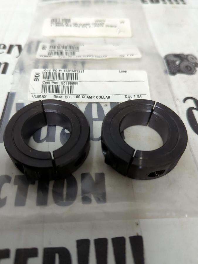 CLIMAX,2C-100,2 PIECE SHAFT/CLAMP COLLAR 1 INCH BORE LOT OF 2 NOS
