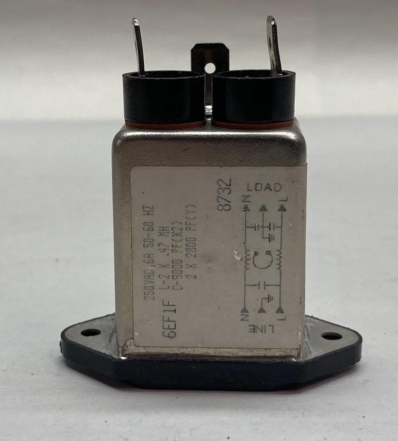 Used Corcom,6EF1F,Power Line Filter 250Vac 6A 50-60Hz