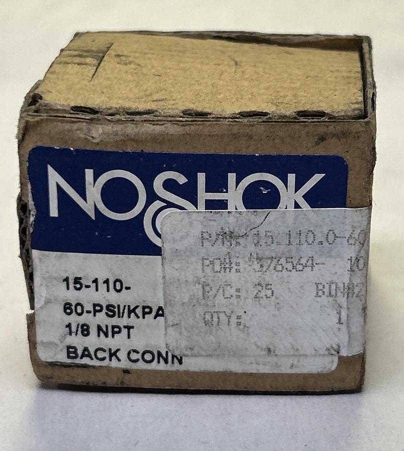 NOSHOK,15-110-60,PRESSURE GAUGE 60PSI 1/8INCH NPT NOS
