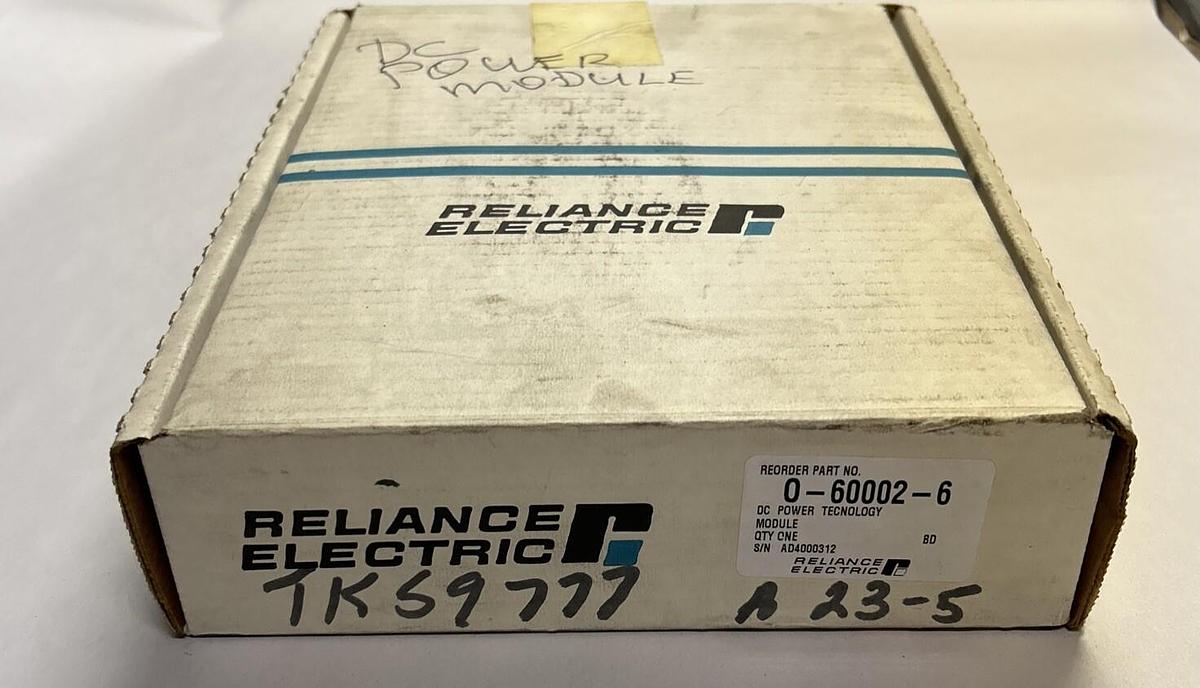 Used RELIANCE,0-60002-6,DC POWER TECHNOLOGY MODULE NOS