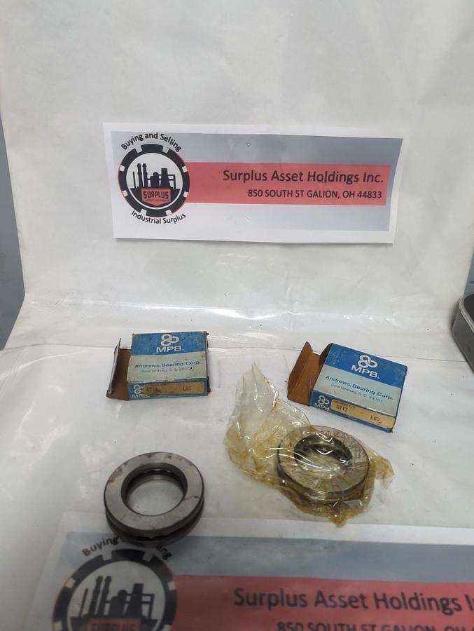 ANDREWS,GT17,BALL THRUST BEARING LOT OF 2 NOS