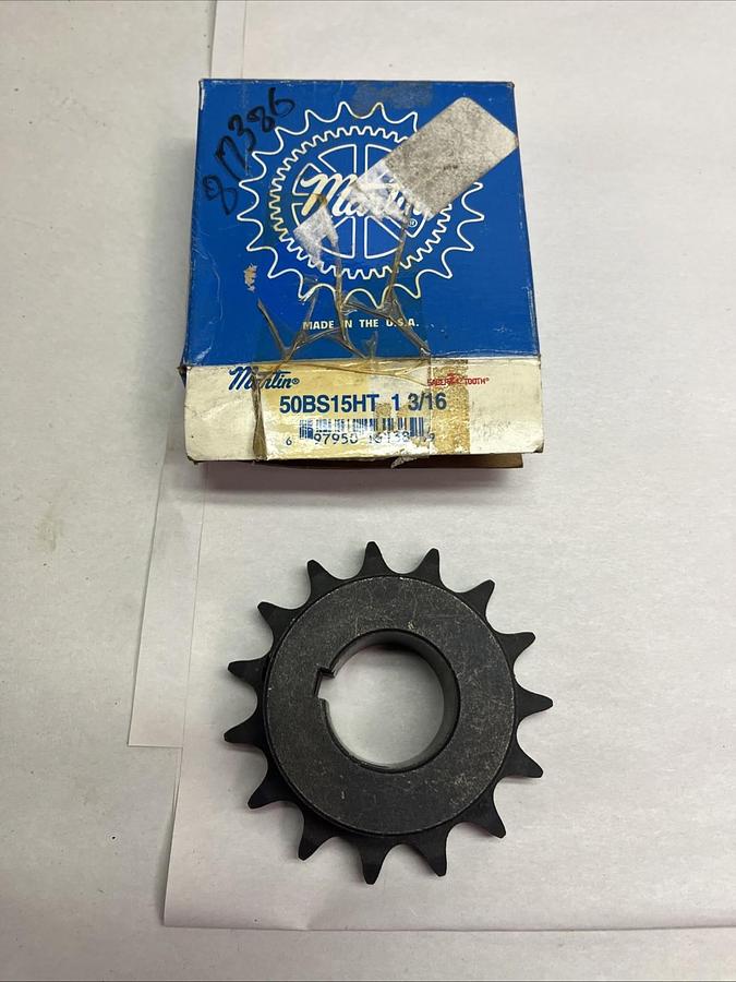 MARTIN,50BS15HT-1-3/16,SPROCKET SIZE 50 CHAIN 5/8 PITCH 15 TEETH 1-3/16 BORE