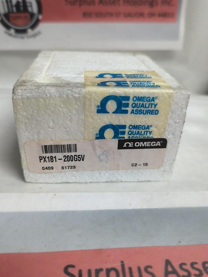 OMEGA,PX181-200G5V,TRANSDUCER 200 PSIG NOS