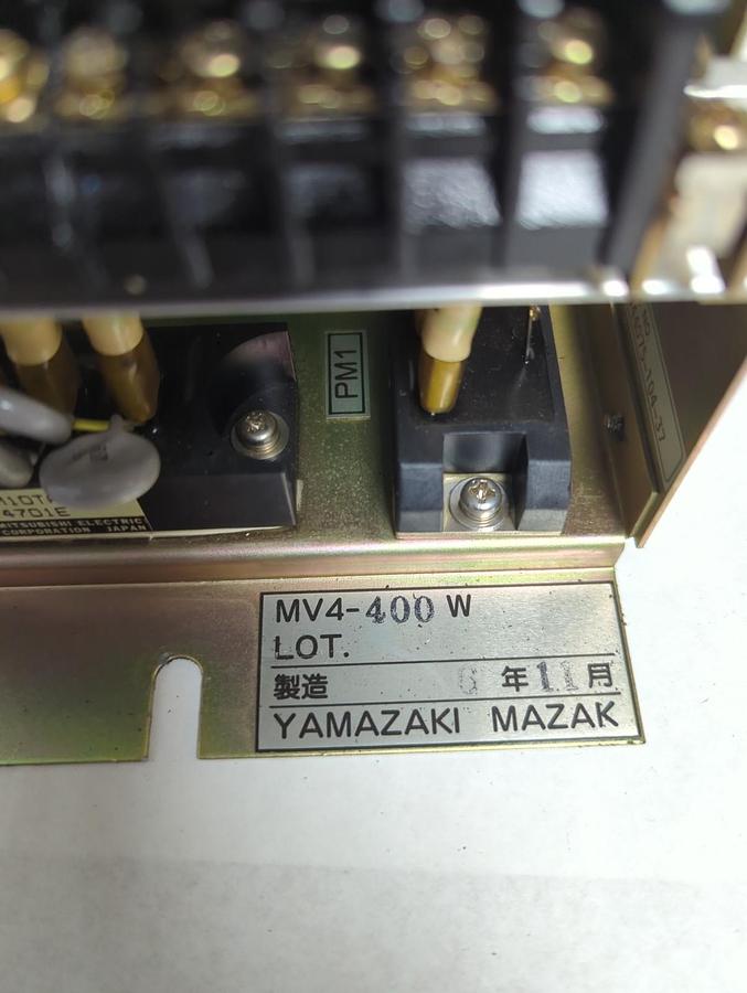 Used YAMAZAKI MAZAK,MV4-400 W,SERVO DRIVE AMPLIFIER PRE-OWNED