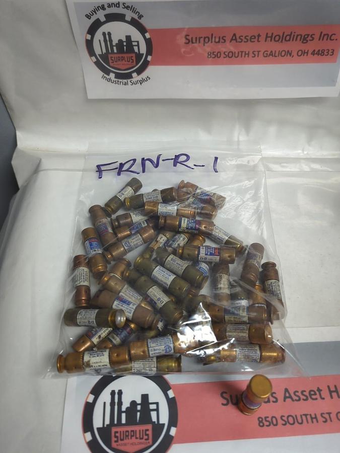Used COOPER BUSSMANN,FRN-R-1,FUSETRON 1 AMP FUSE LOT OF 45 PRE-OWNED