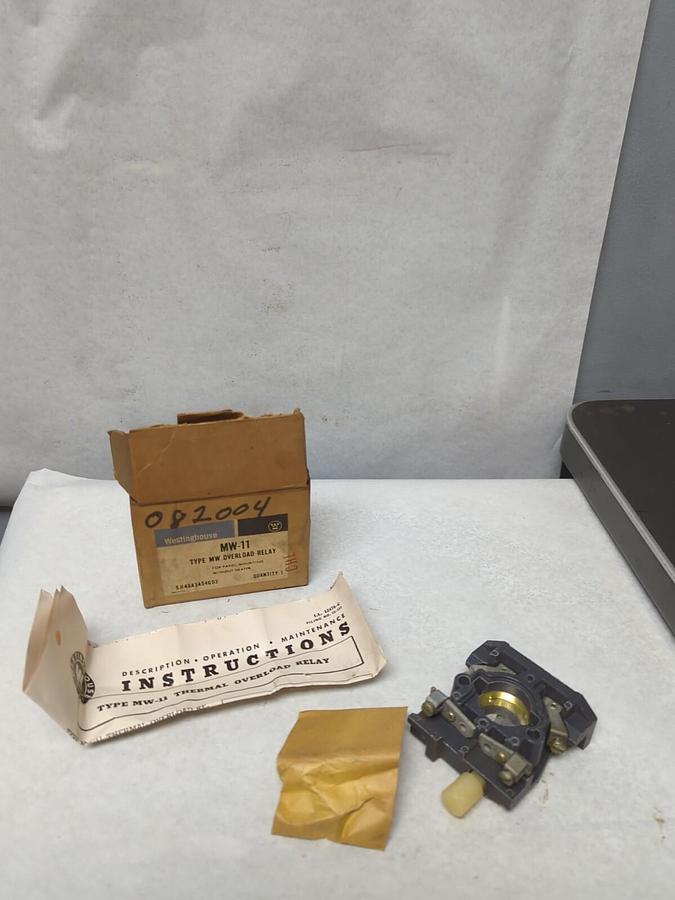 WESTINGHOUSE,MW-11,TYPE MW OVERLOAD RELAY NOS