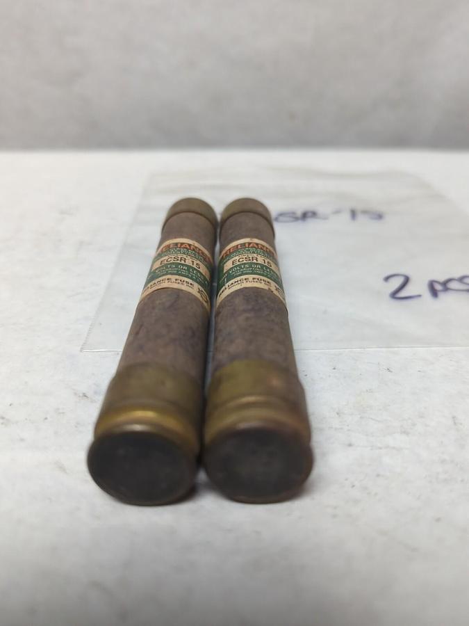 Used RELIANCE,ECSR15,CLASS RK 15 AMP FUSE LOT OF 2 PRE-OWNED