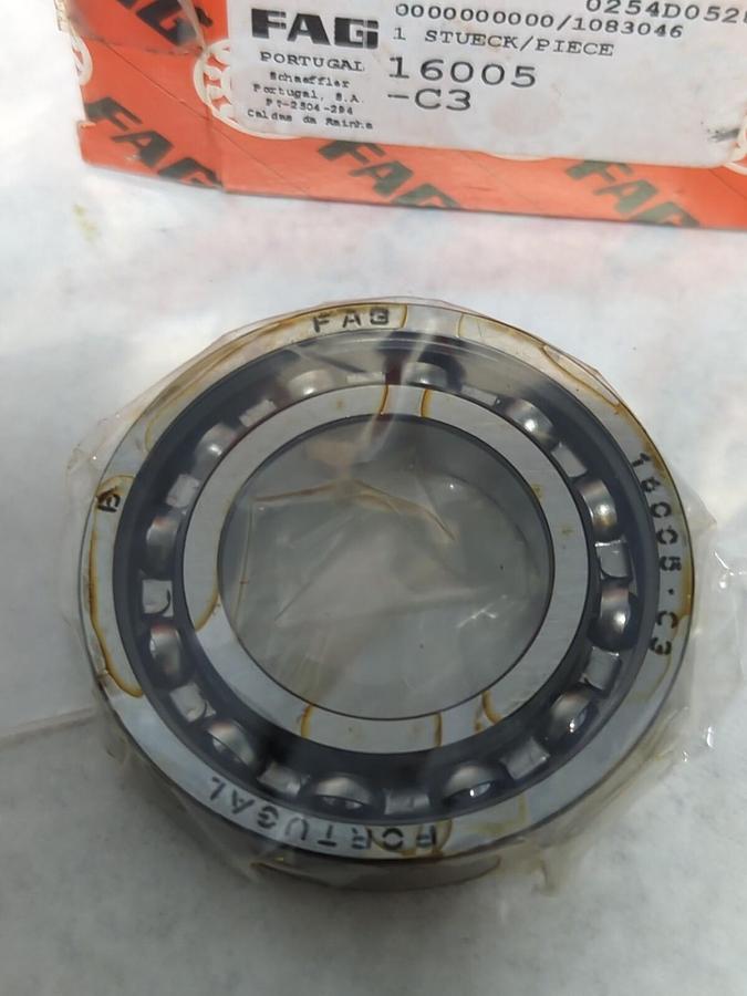 FAG,16005-C3,SINGLE ROW BALL BEARING LOT OF 7 NOS