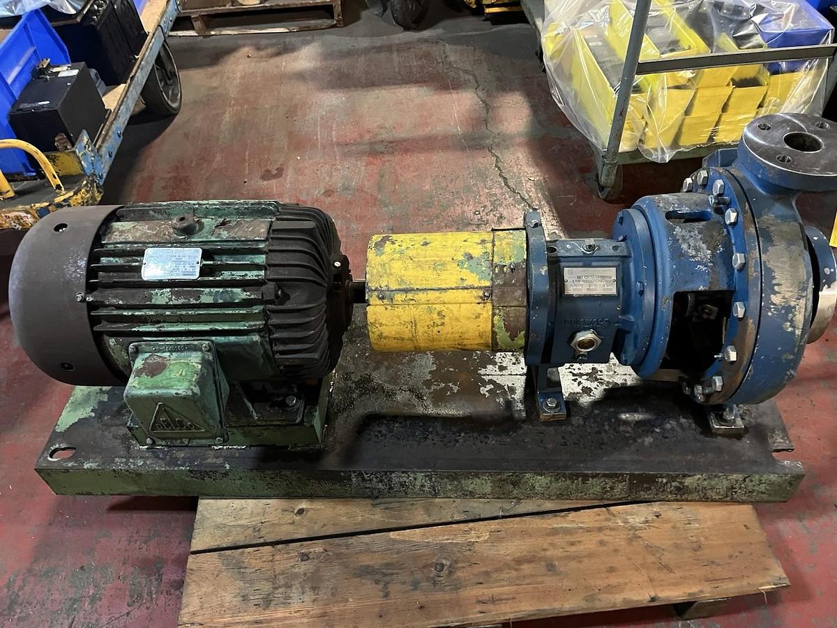 Used GRISWOLD,811M,STAINLESS CENTRIFUGAL PUMP 3X2X13 20HP 1755RPM