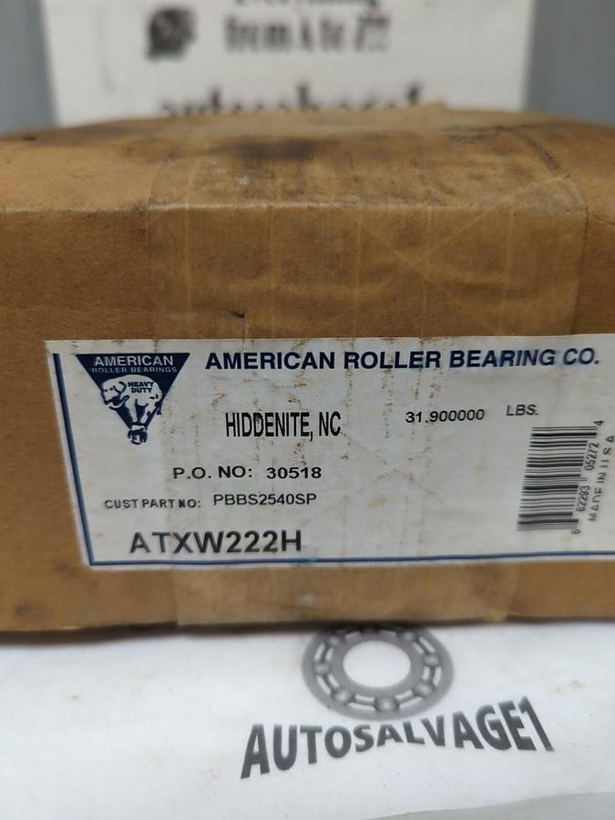 AMERICAN ROLLER BEARING,ATXW222H,JOURNAL BEARING 4-7/16 IN ID X 200MM OD NOS