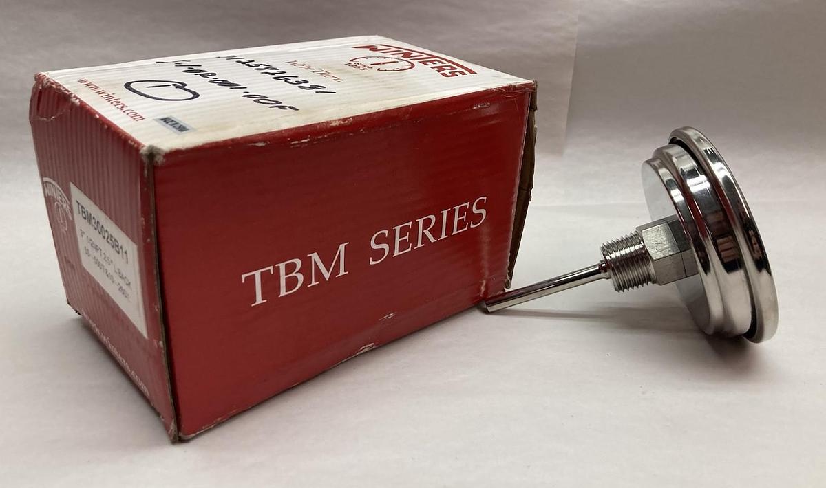 Winters,TBM30025B11,Pressure Gauge 3" 1/2NPT 2.5" L Black