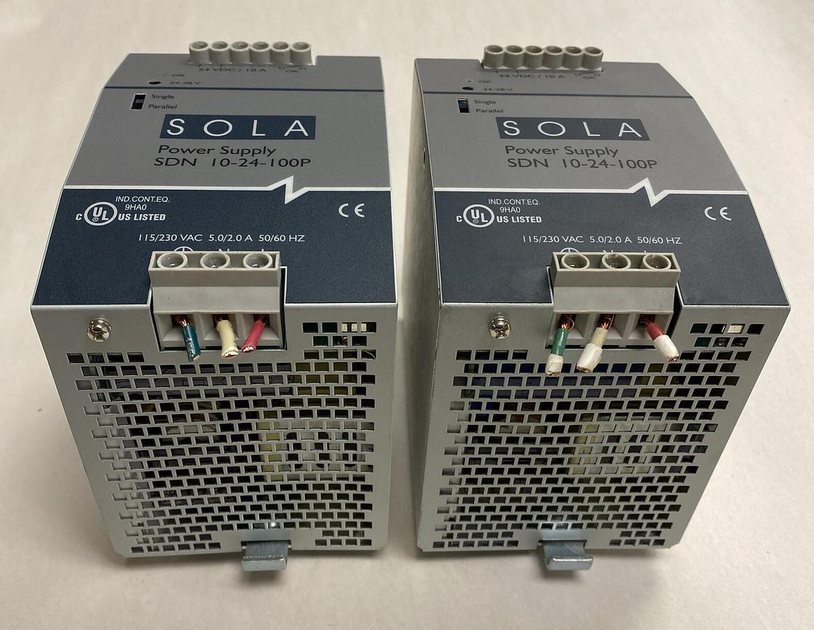 Used Sola,SDN 1-24-100P,Power Supply Lot Of 2