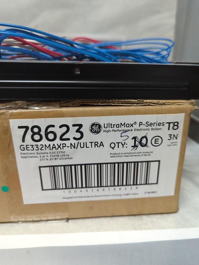 GE ULTRAMAX,GE332MAXP-N/ULTRA,ELECTRONIC BALLAST 120-277V LOT OF 5 NOS