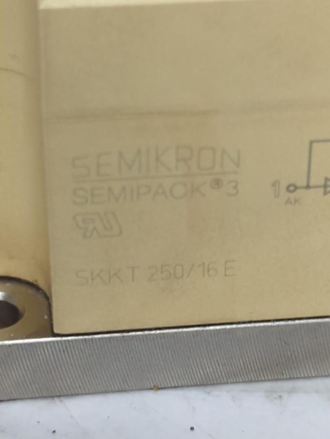 Used SEMIKRON,SKKT-250/16E,THYRISTOR MODULE ASSEMBLY PRE-OWNED