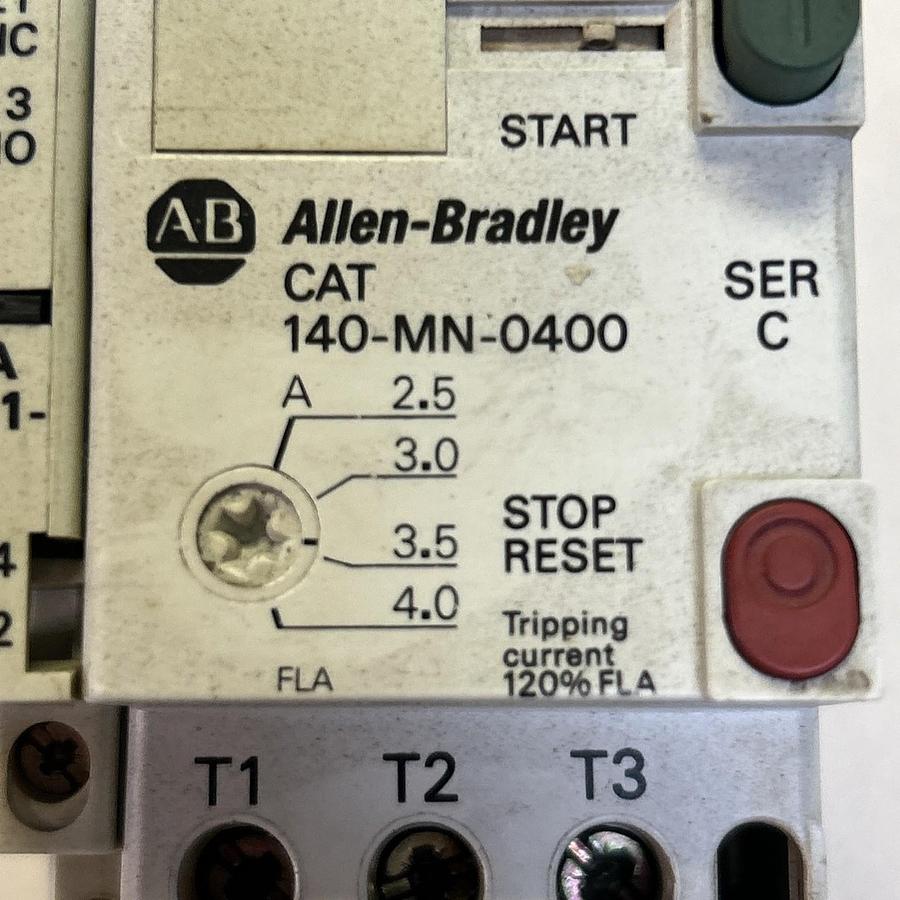 Used ALLEN BRADLEY,140-MN-0400,MANUAL MOTOR STARTER