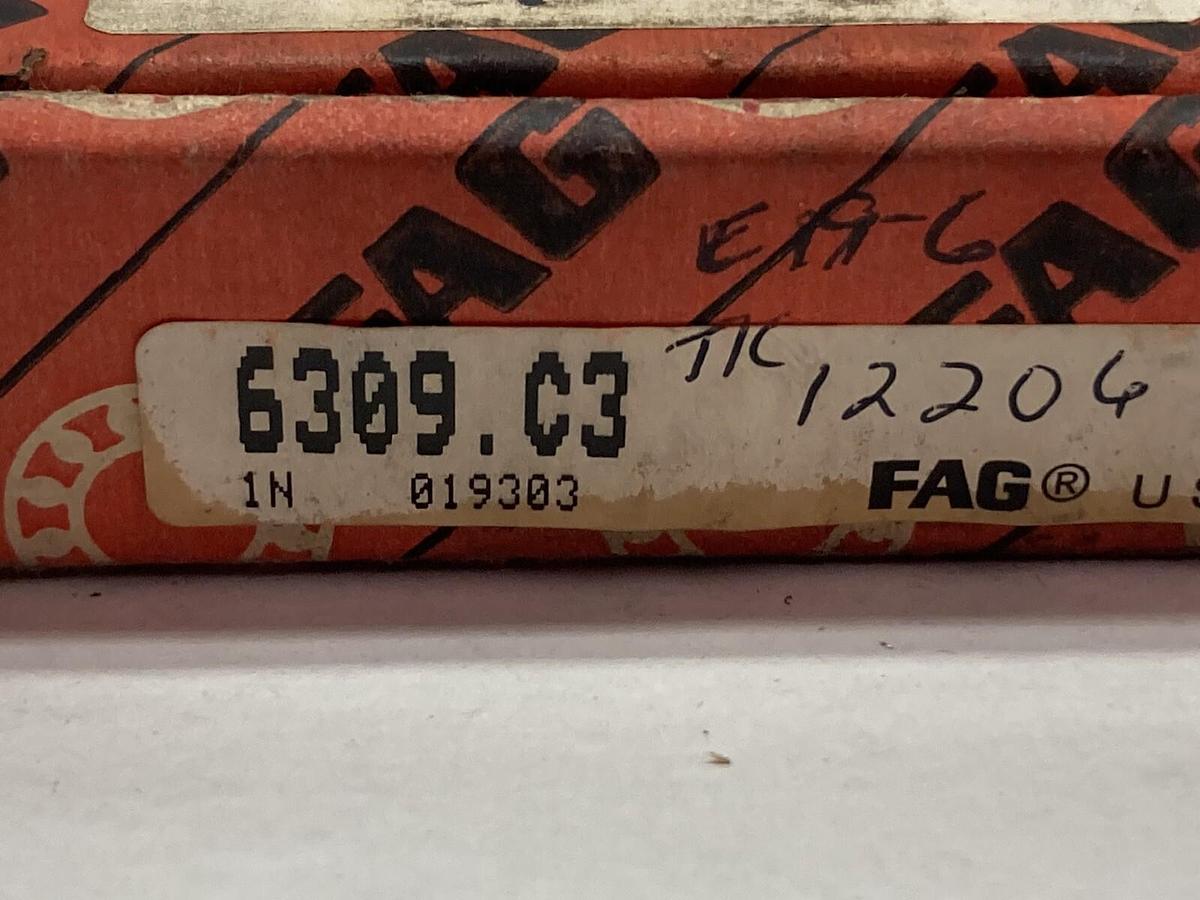 Used Fag,6309.C3,Deep Groove Bearing