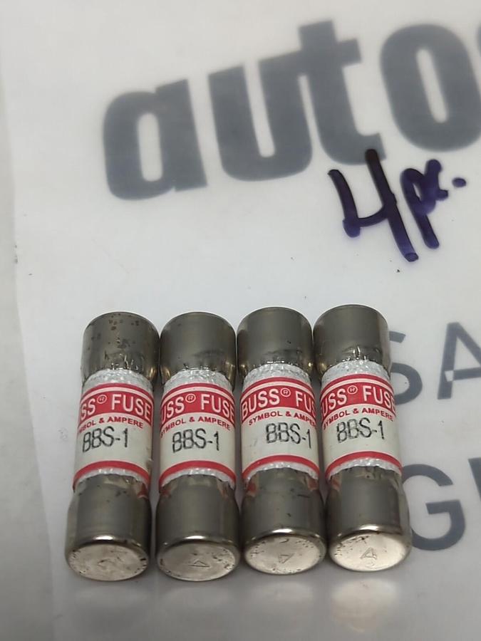 COOPER BUSSMANN,BBS-1,BUSS 1 AMP FUSE LOT OF 4 NOS