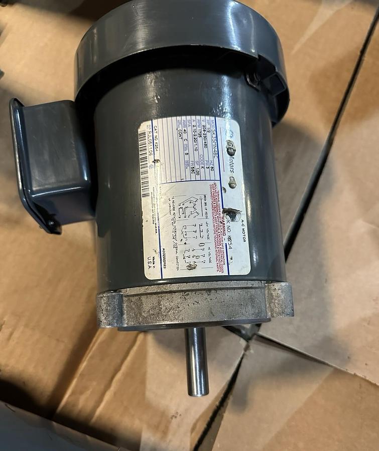 Used GE,5K35MN48C,1/2 HP 1725 RPM 3 PH 208-230/460V Fr 56C AC Motor