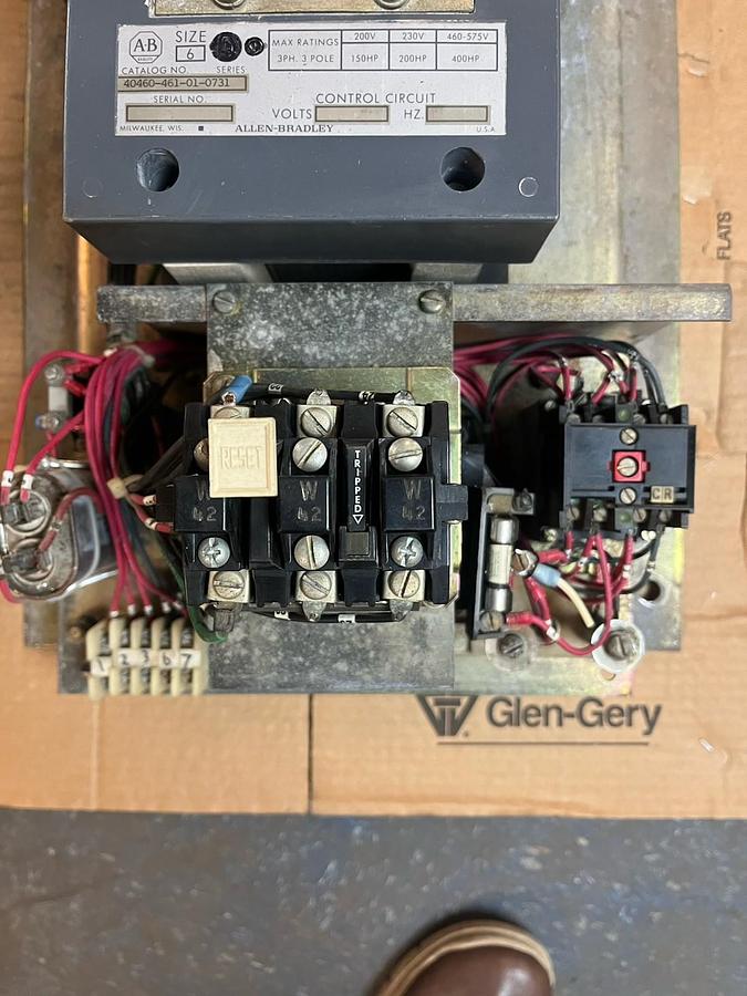 Used ALLEN BRADLEY,40460-461-01-0731,SIZE 6 STARTER 480V 400HP COIL 90VDC