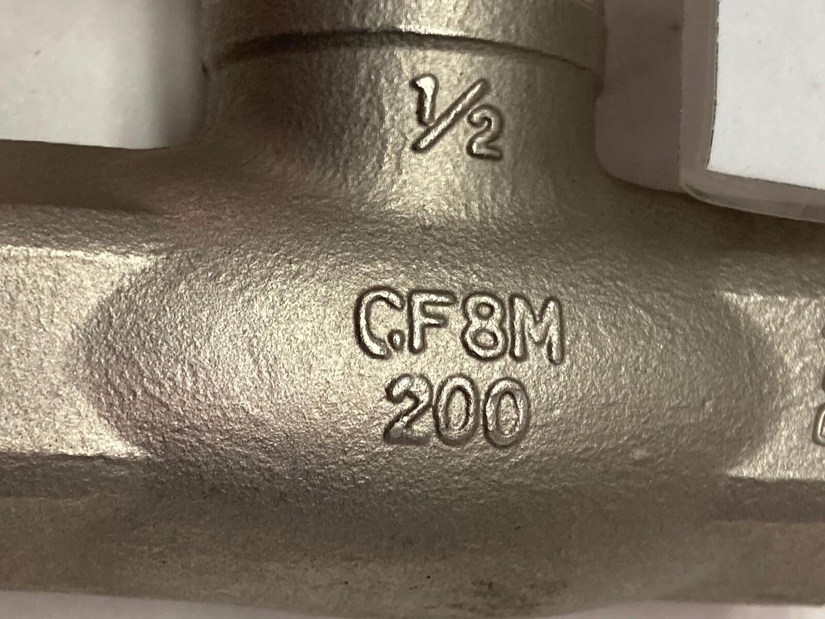 Aloyco,316 CF8M,Globe Valve 1/2 Inch 200 WOG