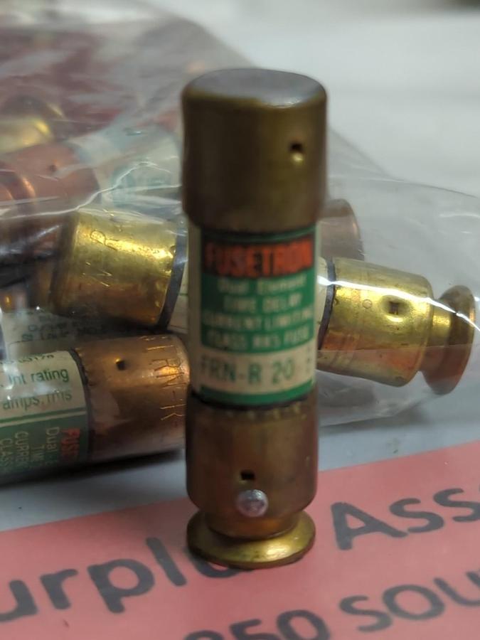 Used COOPER BUSSMANN,FRN-R-20,FUSETRON 20 AMP FUSE LOT OF 56 PRE-OWNED