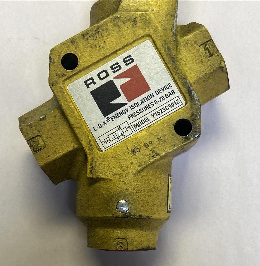 Used ROSS CONTROLS,Y1523C5012,MANUAL LOCKOUT VALVE