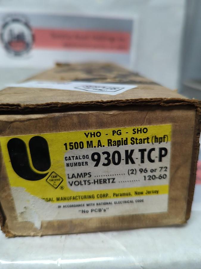UNIVERSAL,930KTCP,RAPID START BALLAST 1500 M.A. 120-60HZ NOS