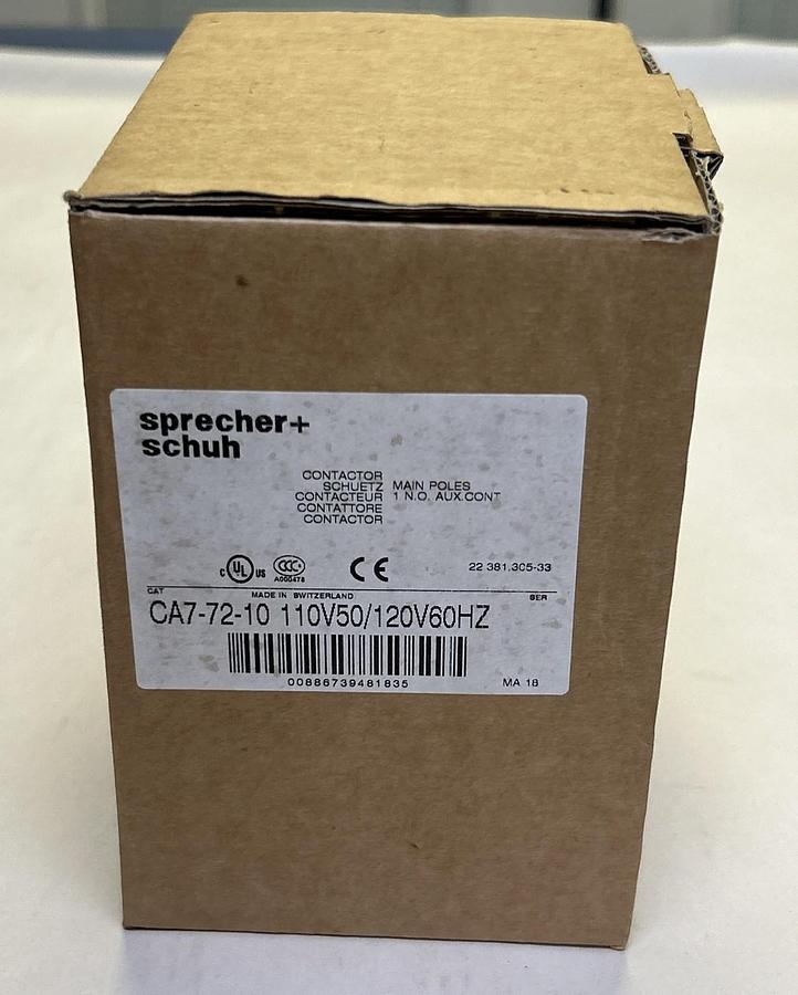 Used SPRECHER & SCHUH,CA7-72-10-120,CONTACTOR NEW