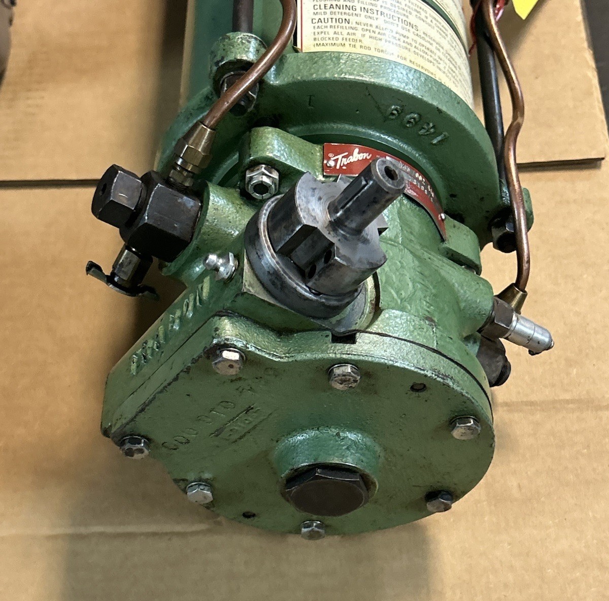 Used LUBRIQUIP HOUDAILLE,143002440,LUBRICATING PUMP