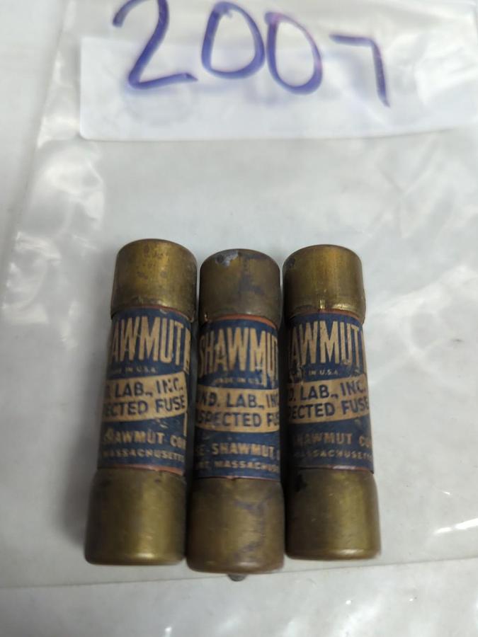 Used SHAWMUT,2007,FUSE 15 AMP LOT OF 3 PRE-OWNED