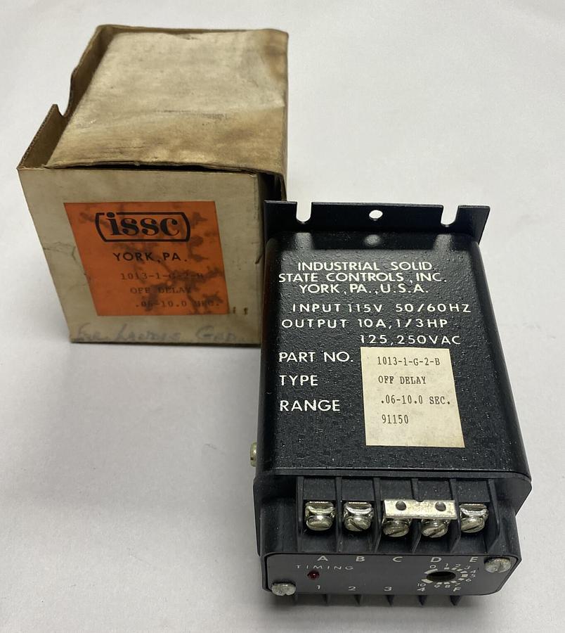 ISSC,1013-1-G-2-B,TIMER 120VAC NOS