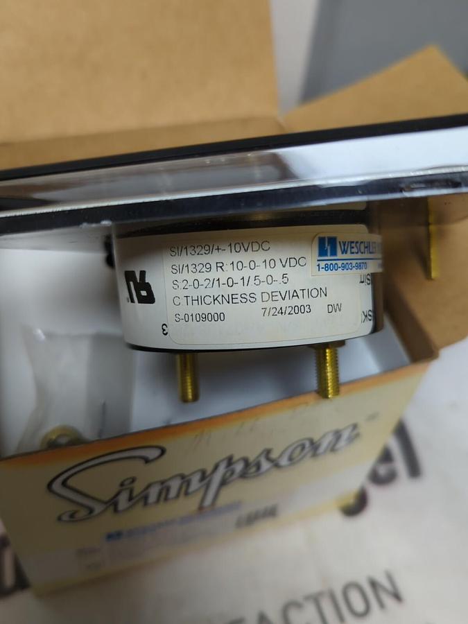 SIMPSON WESCHLER,INST. SI/1329/+-10VDC, PANEL METER NOS