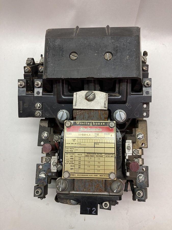 Used Westinghouse,11-200-N-3,Life-Linestarter Motor Size 3