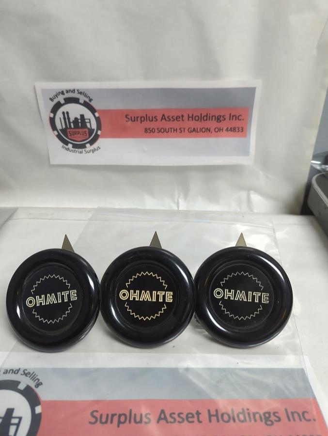 Used OHMITE,5106,KNOB WITH POINTER LOT OF 3 PRE-OWNED