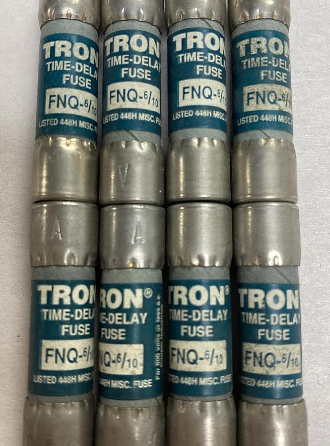 Bussmann,FNQ-6/10,Tron Fuse Lot Of 8 NOS