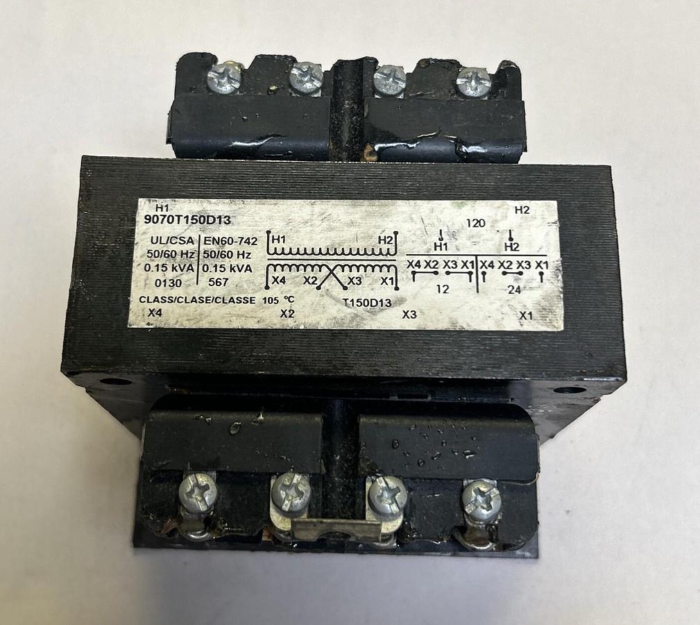 Used SQUARE D,9070T150D13,CONTROL TRANSFORMER 0.15KVA
