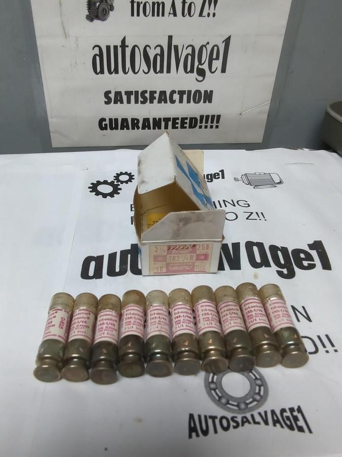 GOULD SHAWMUT,TR 2-1/4R,TRI ONIC 2-1/4 AMP FUSES BOX OF 10 NEW