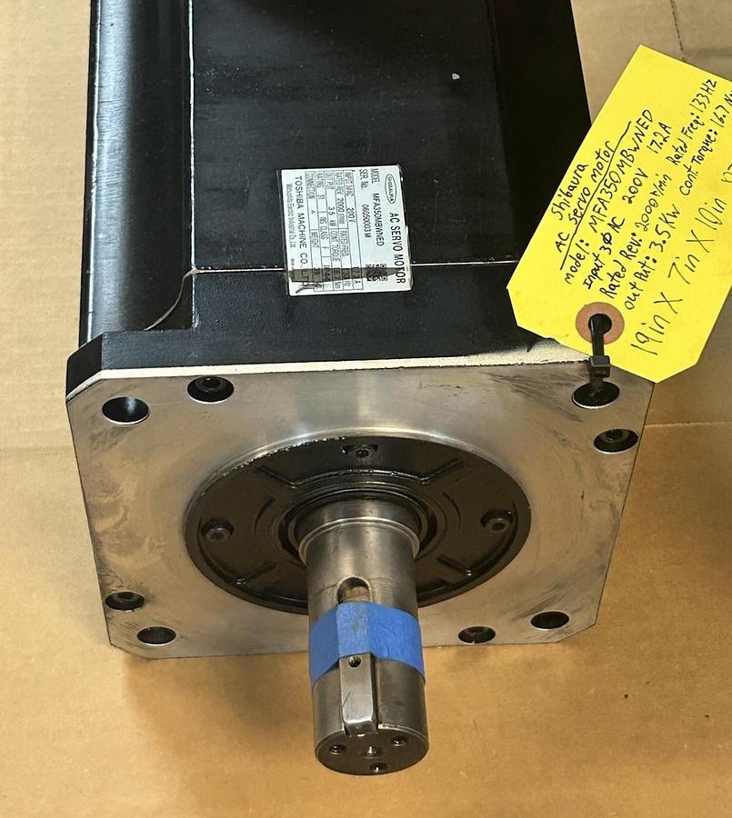 Used TOSHIBA,MFA350MBWNED,AC SERVO MOTOR 200V 2000RPM 3.5KW
