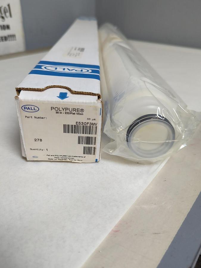 PALL,E530F3MV,POLYPURE FILTER FOR LIQUID FOOD & BEVERAGE 30 IN-222/FLAT VITRON