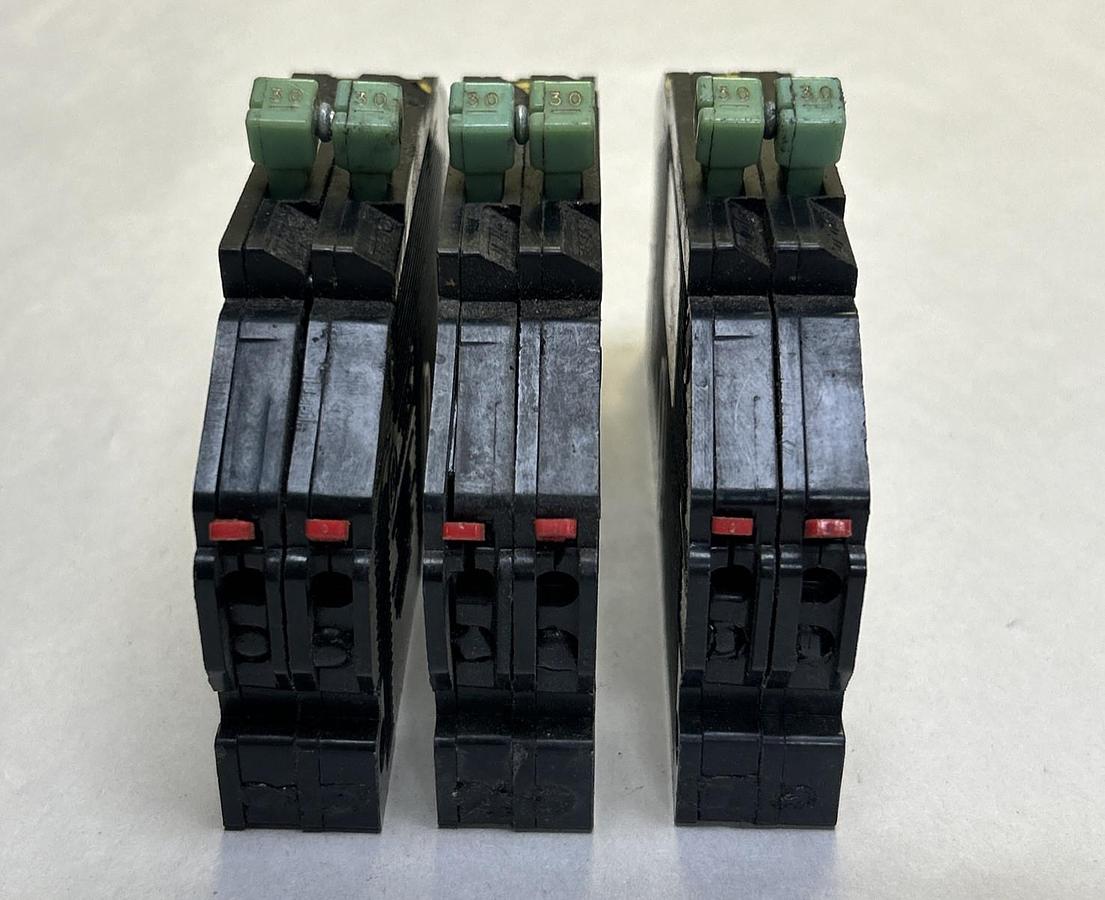 Used ARROW HART,CB-230,CIRCUIT BREAKER 30A 120/240V 2P LOT OF 3
