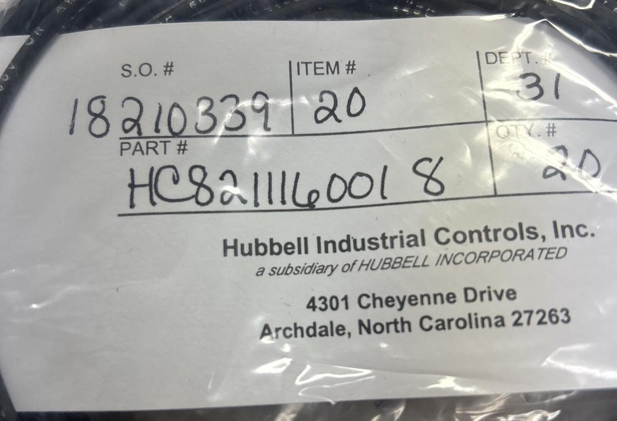 HUBBELL,HC8211160018,CORDSET NOS