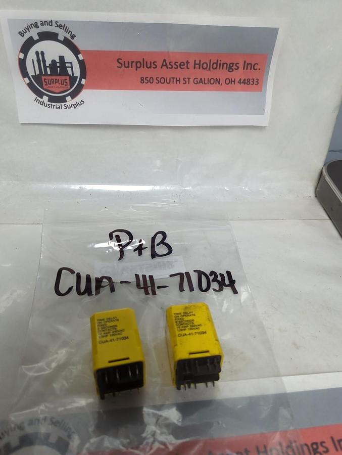 Used POTTER & BRUMFIELD,CUA-41-71034,RELAY LOT OF 2 PRE-OWNED