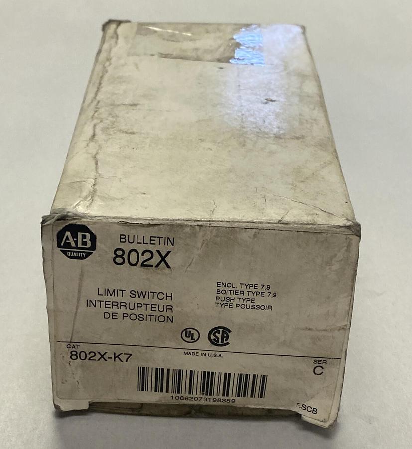 Used ALLEN BRADLEY,802X-K7,SER C LIMIT SWITCH NEW