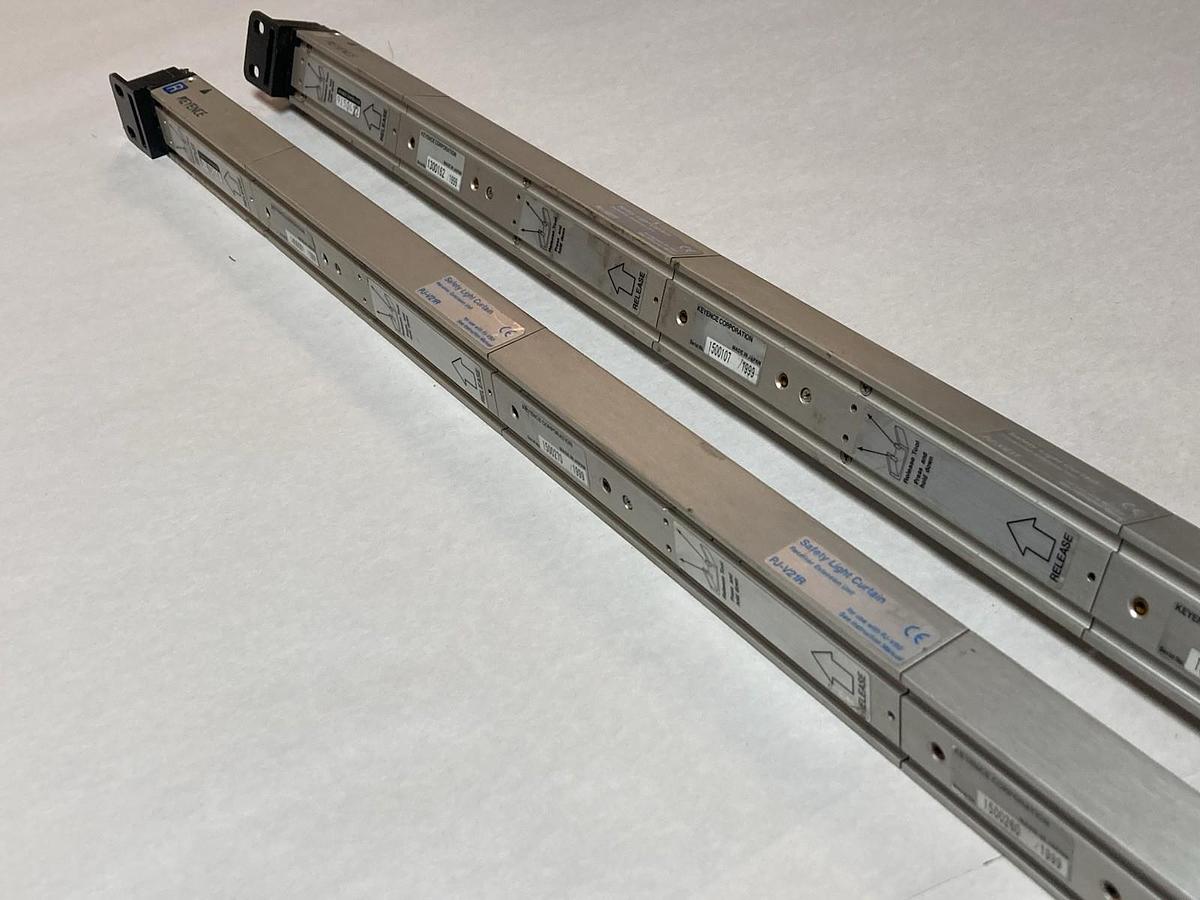 Used Keyence,PJ-V21T & PJ-V21R w/PJV20T & PJ-V20R,Safety Light Curtain Sets