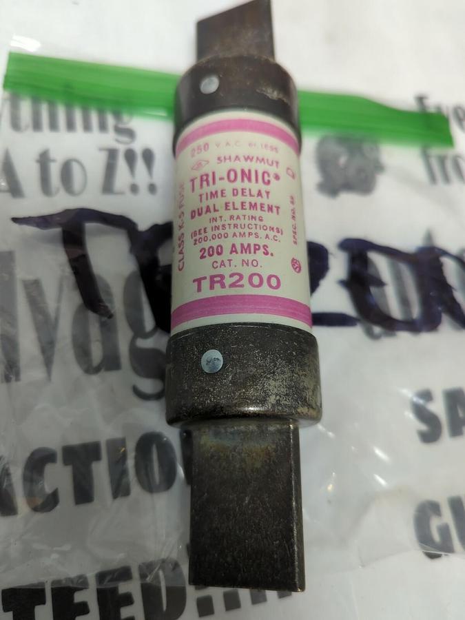 SHAWMUT,TR-200,TRI-ONIC FUSE 200 AMP NOS