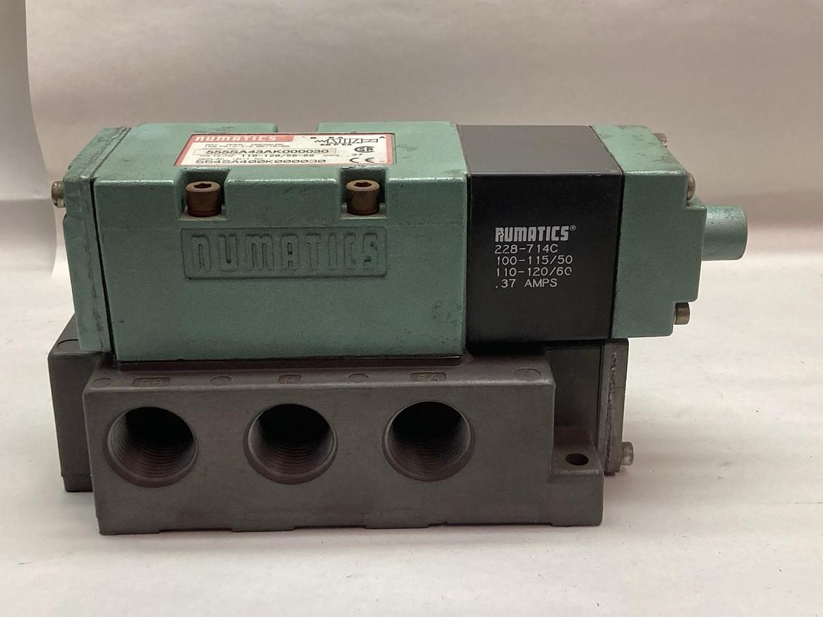 Used Numatics,555SA43AK000030,Solenoid Valve 150PSIG 110/120V 50/60Hz 0.37Amps
